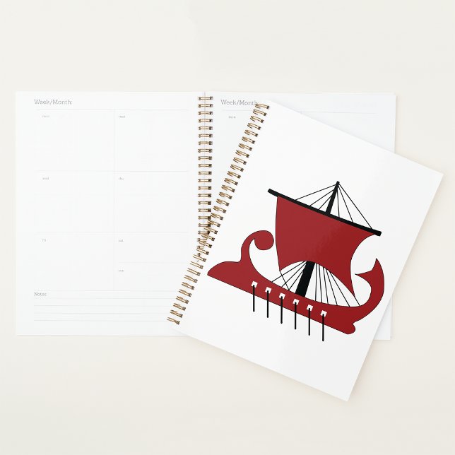 Agenda Viking Longship Silhouette Drakkar Ship (Criador carregado)