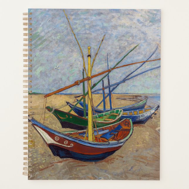 Agenda Vincent van Gogh - Barcos de Pesca na Praia (Frente)