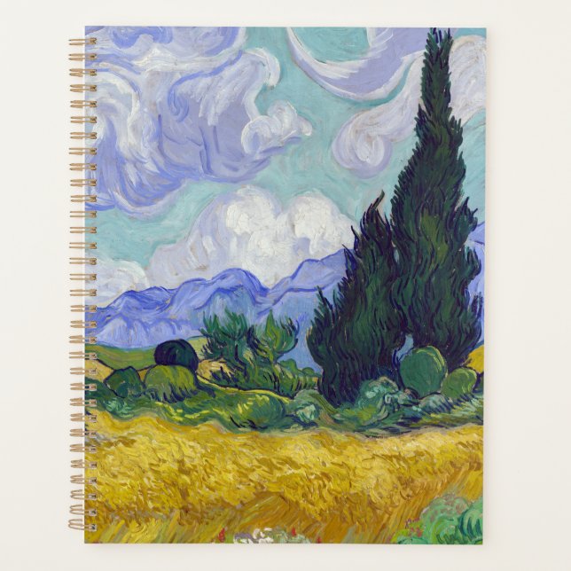 Agenda Vincent Van Gogh - Campo de Trigo com Cipras (Frente)