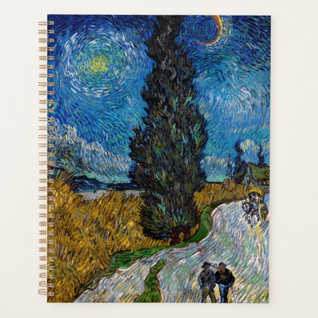 Agenda Vincent van Gogh - Estrada com Cypress e Star (Frente)