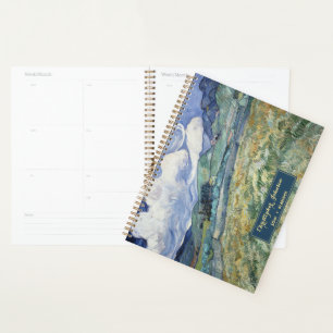 Agenda Vincent Van Gogh Landscape Vintage Art Monogramed