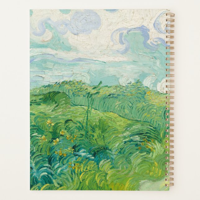 Agenda Vincent Van Gogh painting Green wheat field  (Verso)