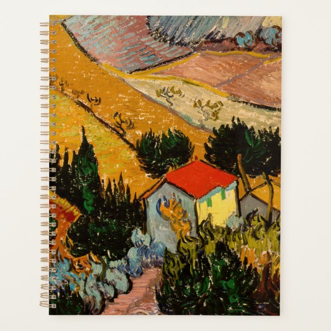 Agenda Vincent van Gogh - Paisagem, Casa e Plowman (Frente)
