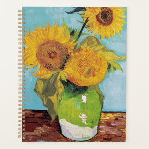 Agenda Vincent Van Gogh - Três girassóis em um vaso