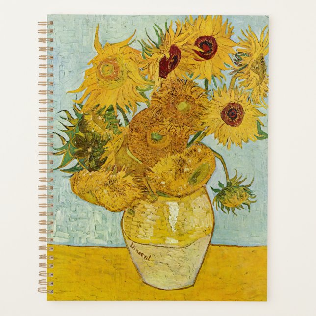 Agenda Vincent Van Gogh - Vase com Doze Girassóis (Frente)