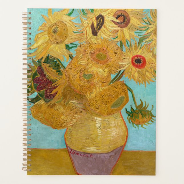 Agenda Vincent Van Gogh - Vase com Doze Girassóis (Frente)