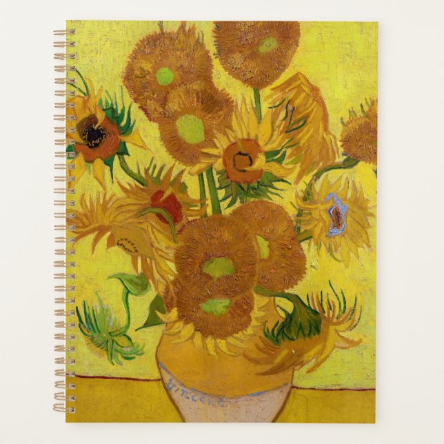 Agenda Vincent van Gogh - Vase com Quinze Girassóis (Frente)