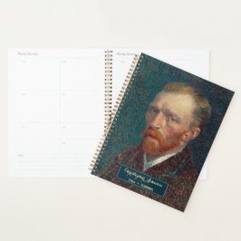 Agenda Vincent Van Gogh Vintage Art Dourado Monogrammed 2