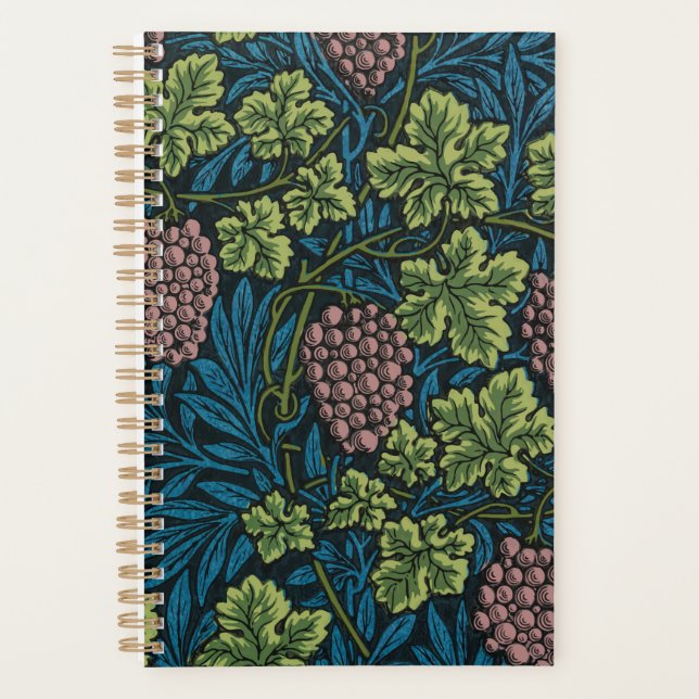 Agenda Vinhas com cachos de uvas rosadas (Frente)