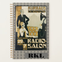 Vintage 1920 Países Baixos Kurhaus Radio Salon