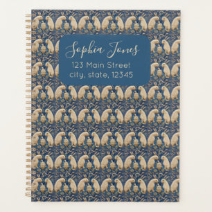 Agenda Vintage Azulejo espanhol Coelho Animal Tortoise Az