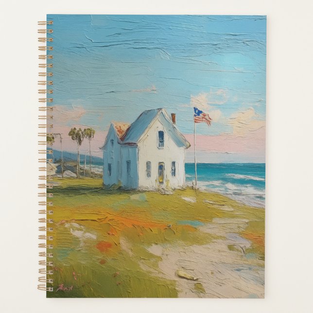 Agenda Vintage Beach 4 de julho Independência Americana (Frente)