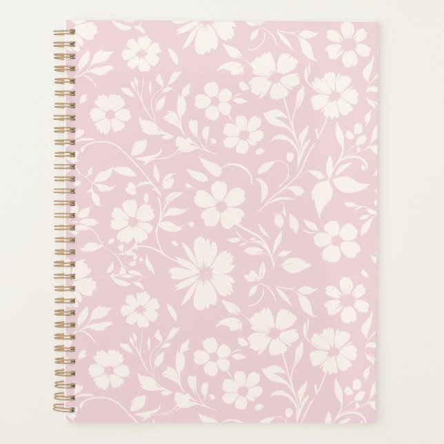 Agenda Vintage Bloom Neutro - Rosa Bege (Frente)