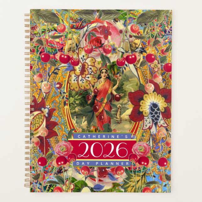Agenda Vintage Bohemian Goddess 2026 Day Planner  (Frente)