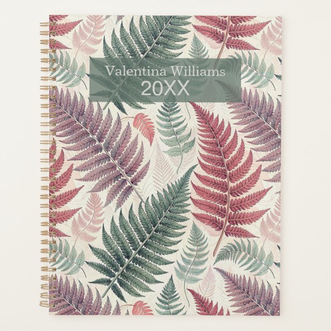 Agenda Vintage Botanical Fern Monogram (Frente)