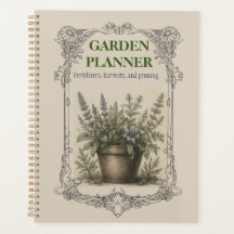 Vintage Botanical Gardening Planner, Plant Care &