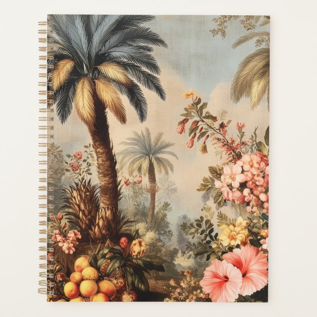 Agenda Vintage Botanical Scene with Palms (Frente)