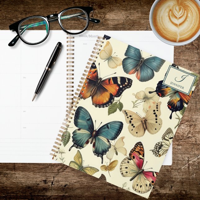 Agenda Vintage Butterflies in Flight (Criador carregado)