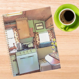 Agenda Vintage Camper Viagem Trailer Kitchen