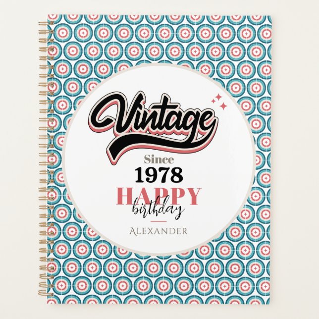Agenda Vintage desde - 1978 (Frente)