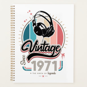 Agenda Vintage desde fones de ouvido de 1971