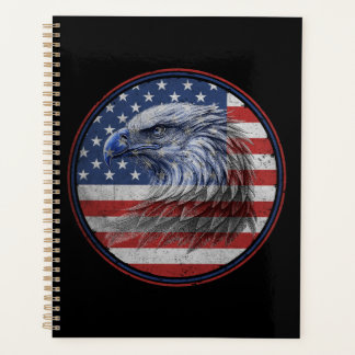 Agenda Vintage Distressed American Flag Eagle 