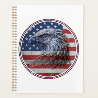 Agenda Vintage Distressed American Flag Eagle 