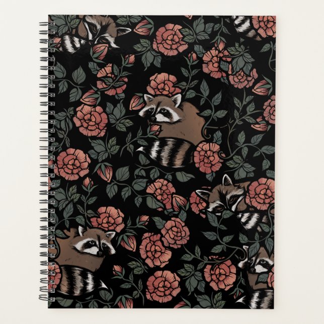 Agenda Vintage Dusty Rosa Raccoons (Frente)