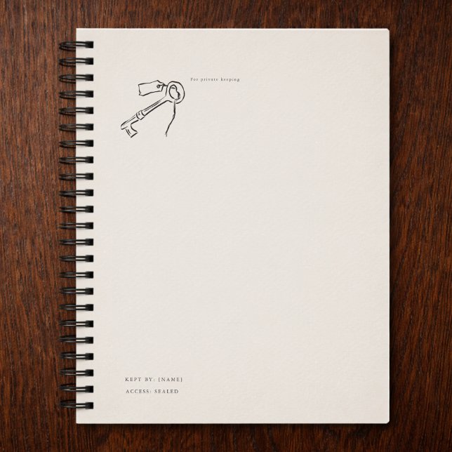 Agenda Vintage Epistolary Aesthetic Sealed Key (Criador carregado)