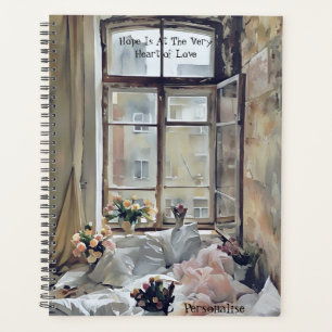 Agenda Vintage Floral Bedroom Decor Love Quote Diário