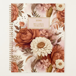 Agenda Vintage Floral Blush Mauam Cream Watercolor Flower