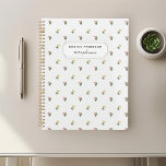 Agenda Vintage Floral Planner<br><div class="desc">Notebook planejado personalizado com um padrão floral elegante com nome personalizado.</div>