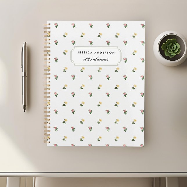 Agenda Vintage Floral Planner (Criador carregado)
