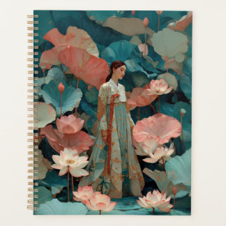 Agenda Vintage Impasto Hanbok and Pink Lotus
