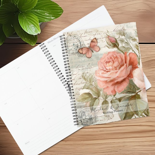 Agenda Vintage Junk Diário Wedding Planner (Criador carregado)