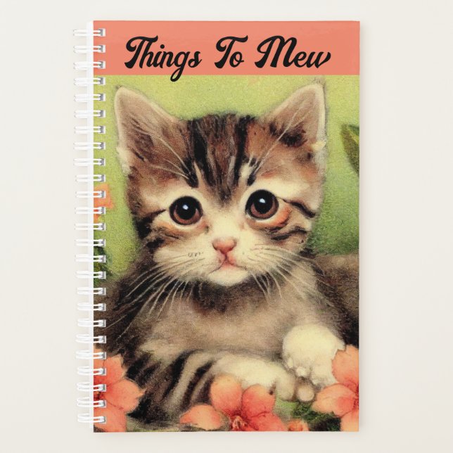 Agenda Vintage Kittens Planner (Frente)