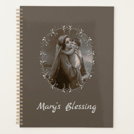 Agenda Vintage Madonna e Child com Silver Frame