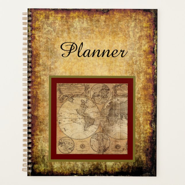 Agenda Vintage Map Planner (Frente)