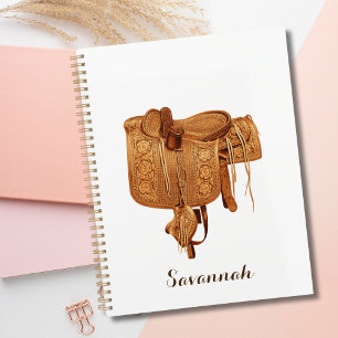 Agenda Vintage Ocidental Saddle,Cowgirl,Personalização Si
