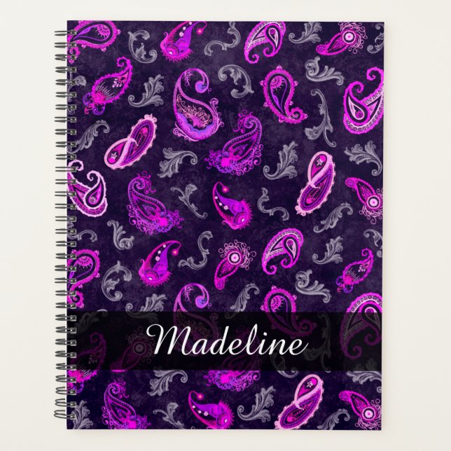 Agenda Vintage Purple Paisley (Frente)