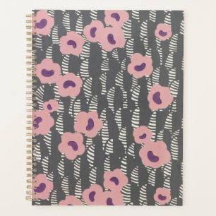 Agenda Vintage René Crevel Francês Art Deco Rosa Floral