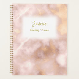 Agenda Vintage Rosa Dourado Marble Planner