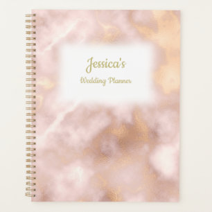 Agenda Vintage Rosa Dourado Marble Planner