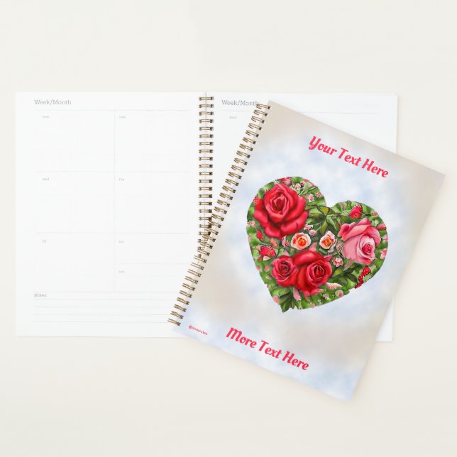 Agenda Vintage Rosa Heart (Exibição)