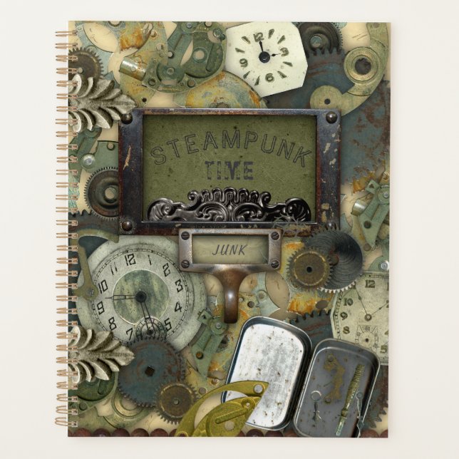 Agenda Vintage Steampunk Time Planner (Frente)