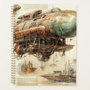 Agenda Vintage Steampunk Zeppelin (4)