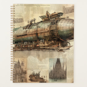 Agenda Vintage Steampunk Zeppelin (5)