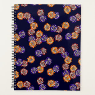 Agenda Vírus em Roxo, Vermelho e Laranja