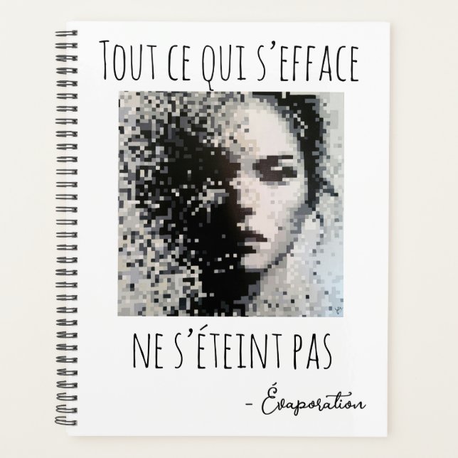 Agenda Visage brumeux en noir et blanc  (Frente)