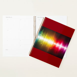 Agenda Visualizador de áudio vibrante de onda sonora do M